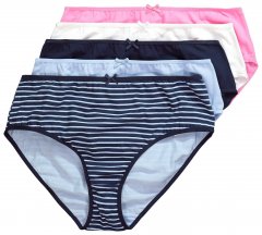 Ulla Popken 850966 Triibulised aluspüksid 5 tk Tumesinine