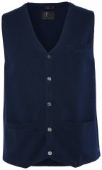 JP1880 851421 V-kaelusega kootud vest Tumesinine