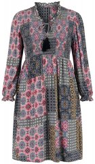 Ulla Popken 851546 Mustriline midikleit Sinepikollane