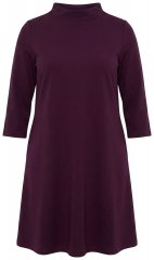 Ulla Popken 851664 Kõrge kaelusega jersey-kleit Ploom