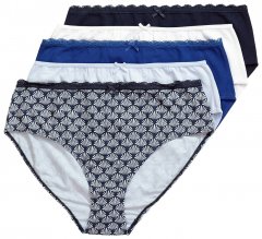 Ulla Popken 851730 Mustrilised aluspüksid 5 tk Helesinine