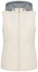 Ulla Popken 851781 Kapuutsiga tepitud vest Luuvalge