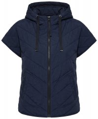 Ulla Popken 851785 Kapuutsiga oversize tepitud vest Tumesinine