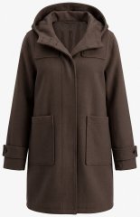 Ulla Popken 851803 Duffelmantel Tumepruun