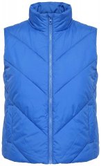 Ulla Popken 851833 Tepitud vest püstkraega Sinine