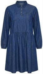 Ulla Popken 852768 Taskutega A-lõikega teksakleit Denimsinine