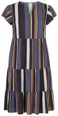 Ulla Popken 852771 Volangidega triibuline kleit Tumesinine