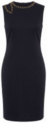 Ulla Popken 853766 Kivikestega varrukateta bodycon-kleit Must