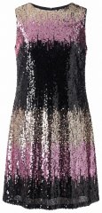Ulla Popken 853768 Triibuline litritega kleit Must