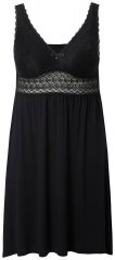 Ulla Popken 855428 Pitsiga negliže Must