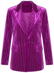 Ulla Popken 855499 Kivikestega sametist pintsak Magenta