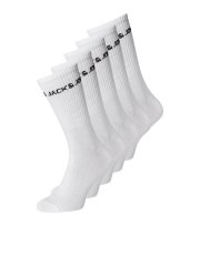 Jack & Jones Basic Logo Tennisesokid Valge 5 paari