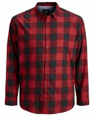 Jack & Jones Gingham Shirt L/S Brick Red