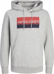 Jack & Jones JJNOLAN Hoodie Light Grey