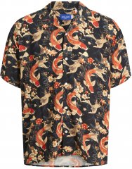 Jack & Jones Tokyo mustriline hawaiisärk tumepruun