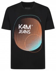 Kam Jeans 5383 Kam Logo Printed Tee Black