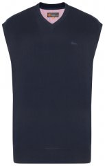 Kam Jeans V-kaelusega Kootud Vest Tumesinine