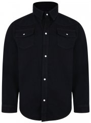 Kam Jeans 602 Teksasärk Must
