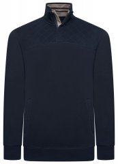 Kam Jeans 7092 Poole tõmblukuga dressipluus Tumesinine