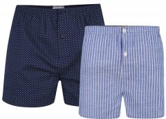 Kam Jeans 812 Twin Pack Woven Boxers