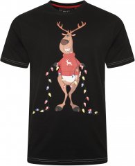 Kam Jeans X028 Rudolph Print T-Shirt Black
