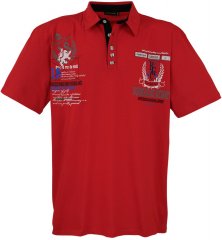 Lavecchia 2038 Printed Jersey Poloshirt Red