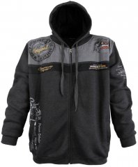 Lavecchia 2022 Printed Zipper Hoodie Charcoal