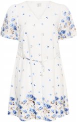 Kaffe Curve Rosa Mini Dress Blue Tones Border Flower