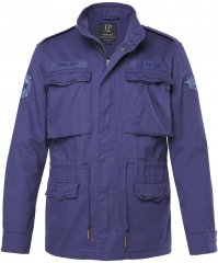 JP1880 Field Jacket with Badges Vintage Look Light Azure Blue