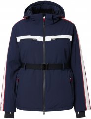 Ulla Popken Triple Function Racing Stripe Jacket Navy