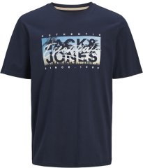 Jack & Jones Colton Photoprint Crew Neck T-Shirt Dark Navy