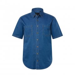 JP1880 Shirt Denim Short Sleeve Blue TALL