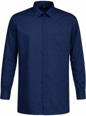 Espionage SH151 Plain Collar Long Sleeve Shirt Navy