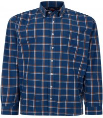 Espionage SH421 Long Sleeve Checked Shirt Blue/Orange