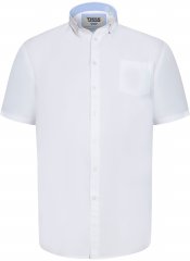 D555 James Lühikeste Varrukatega Oxford-Särk TALL Valge