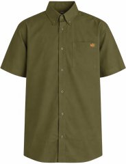 Motley Denim Zagreb Lühikeste Varrukatega Särk Tume khaki