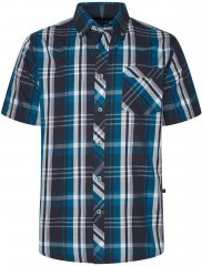 Kam Jeans 6380 Casual Checked Short Sleeve Shirt Navy
