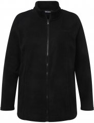 Ulla Popken Modular Fleece Zip Front Jacket Black