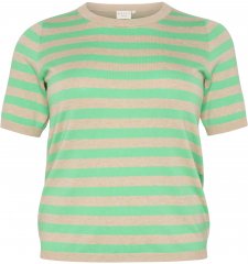 Kaffe Curve Lizzy Triibuline kampsun Sulghall meleeritud/Roheline