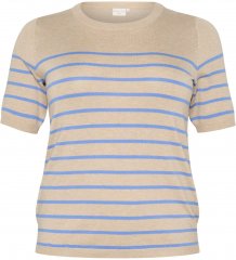 Kaffe Curve Lizzy Triibuline kampsun Beež/Sinine