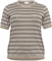 Kaffe Curve Lizzy Triibuline kampsun Beež/Must