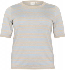 Kaffe Curve Lizzy Triibuline kampsun Beež/Pehme sinine