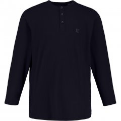 JP1880 Henley T-Shirt Long Sleeve Dark Navy TALL