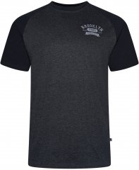 Kam Jeans 5783 Raglan Tee with Brooklyn Chest Print Black