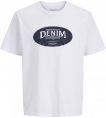 Jack & Jones Dover Denim O-Neck T-Shirt White