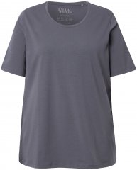 Ulla Popken Essential Round Neck Stretch Tee Graphite Grey