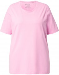 Ulla Popken Essential Round Neck Stretch Tee Pink