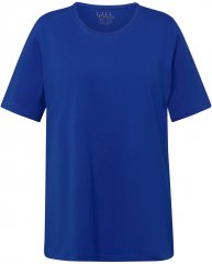 Ulla Popken Essential Round Neck Stretch Tee Cobalt Blue