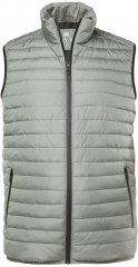 JAY-PI Lightly Quilted Vest with Stomach Fit Grey