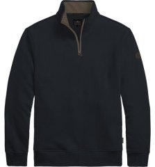 Double Outfitters MTOP-1163 Poole tõmblukuga dressipluus Tumesinine